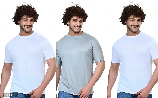 Comfortable Multicoloured Polycotton T-Shirt For Men Pack Of 3