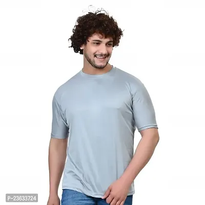 Classic Polycotton Solid Tshirt for Men