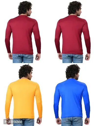 Stylish Fancy Polycotton Solid Round Neck T-Shirts For Men Pack Of 4-thumb4