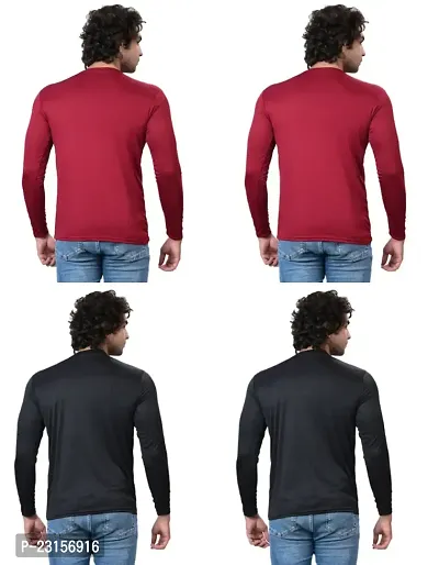 Stylish Fancy Polycotton Solid Round Neck T-Shirts For Men Pack Of 4-thumb4