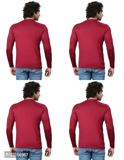 Stylish Fancy Polycotton Solid Round Neck T-Shirts For Men Pack Of 4-thumb4