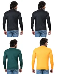 Stylish Fancy Polycotton Solid Round Neck T-Shirts For Men Pack Of 4-thumb3