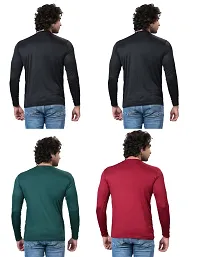 Stylish Fancy Polycotton Solid Round Neck T-Shirts For Men Pack Of 4-thumb3