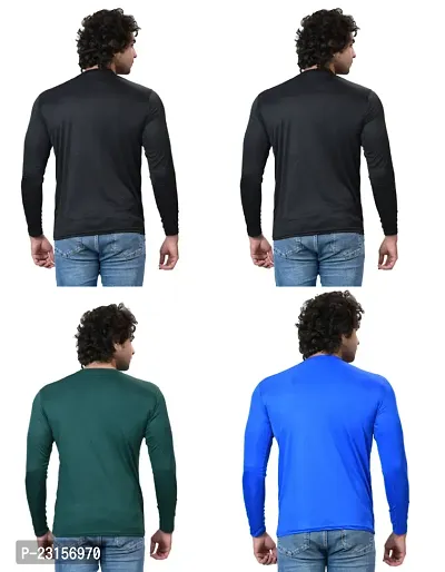 Stylish Fancy Polycotton Solid Round Neck T-Shirts For Men Pack Of 4-thumb4