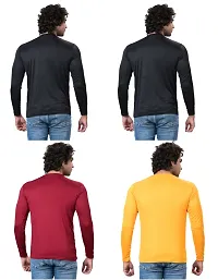 Stylish Fancy Polycotton Solid Round Neck T-Shirts For Men Pack Of 4-thumb3