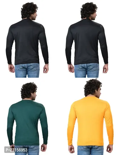 Stylish Fancy Polycotton Solid Round Neck T-Shirts For Men Pack Of 4-thumb4