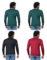 Stylish Fancy Polycotton Solid Round Neck T-Shirts For Men Pack Of 4-thumb3