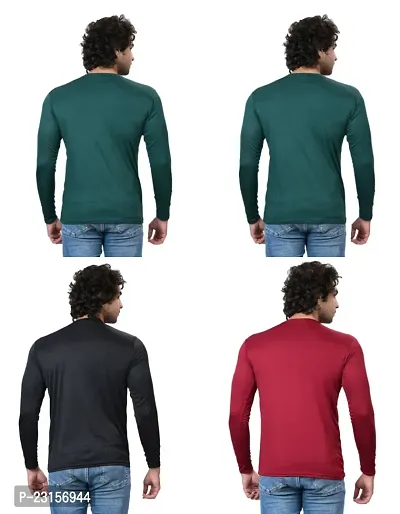 Stylish Fancy Polycotton Solid Round Neck T-Shirts For Men Pack Of 4-thumb4