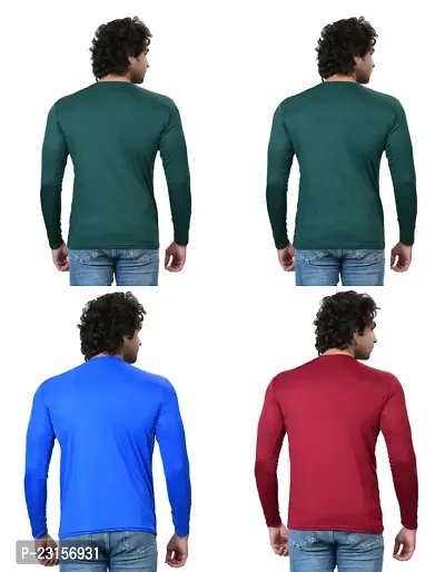 Stylish Fancy Polycotton Solid Round Neck T-Shirts For Men Pack Of 4-thumb4