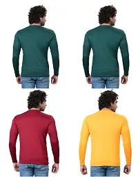 Stylish Fancy Polycotton Solid Round Neck T-Shirts For Men Pack Of 4-thumb3