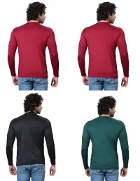 Stylish Fancy Polycotton Solid Round Neck T-Shirts For Men Pack Of 4-thumb3