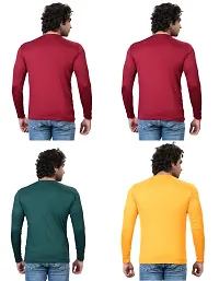 Stylish Fancy Polycotton Solid Round Neck T-Shirts For Men Pack Of 4-thumb3