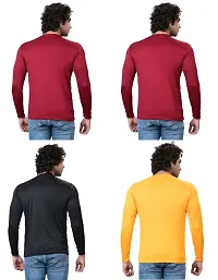 Stylish Fancy Polycotton Solid Round Neck T-Shirts For Men Pack Of 4-thumb3