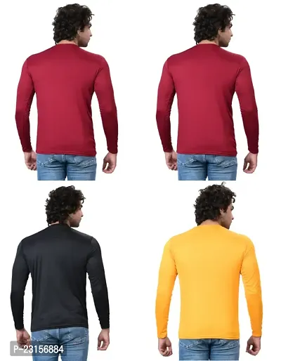 Stylish Fancy Polycotton Solid Round Neck T-Shirts For Men Pack Of 4-thumb4