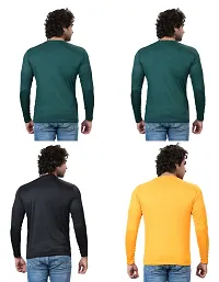 Stylish Fancy Polycotton Solid Round Neck T-Shirts For Men Pack Of 4-thumb2