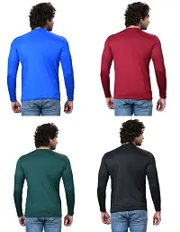 Stylish Fancy Polycotton Solid Round Neck T-Shirts For Men Pack Of 4-thumb1
