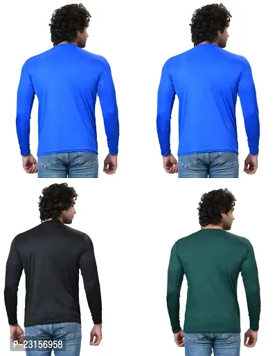 Stylish Fancy Polycotton Solid Round Neck T-Shirts For Men Pack Of 4-thumb4