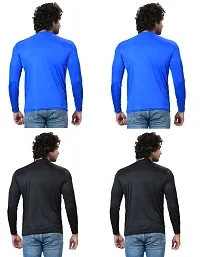 Stylish Fancy Polycotton Solid Round Neck T-Shirts For Men Pack Of 4-thumb1