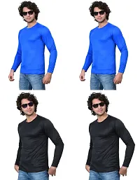 Stylish Fancy Polycotton Solid Round Neck T-Shirts For Men Pack Of 4-thumb3