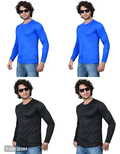 Stylish Fancy Polycotton Solid Round Neck T-Shirts For Men Pack Of 4-thumb4