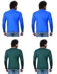 Stylish Fancy Polycotton Solid Round Neck T-Shirts For Men Pack Of 4-thumb2