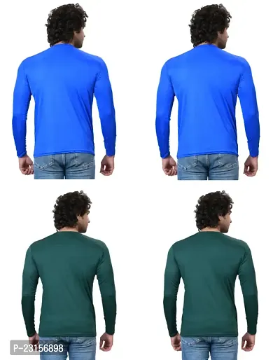 Stylish Fancy Polycotton Solid Round Neck T-Shirts For Men Pack Of 4-thumb3