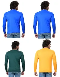 Stylish Fancy Polycotton Solid Round Neck T-Shirts For Men Pack Of 4-thumb3