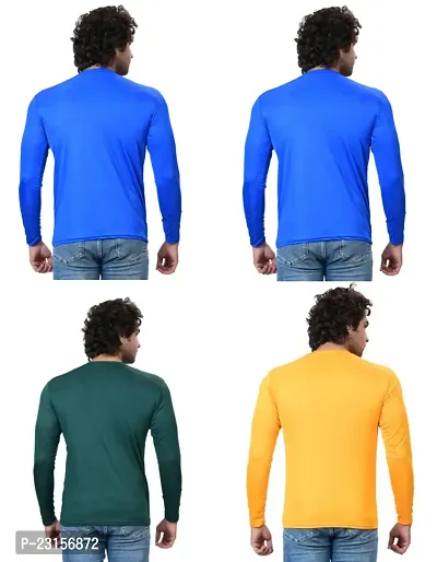 Stylish Fancy Polycotton Solid Round Neck T-Shirts For Men Pack Of 4-thumb4