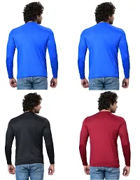 Stylish Fancy Polycotton Solid Round Neck T-Shirts For Men Pack Of 4-thumb3