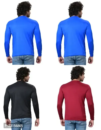 Stylish Fancy Polycotton Solid Round Neck T-Shirts For Men Pack Of 4-thumb4