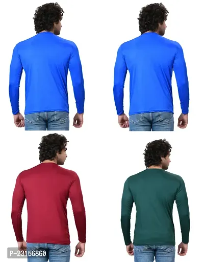 Stylish Fancy Polycotton Solid Round Neck T-Shirts For Men Pack Of 4-thumb4