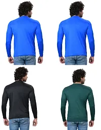 Stylish Fancy Polycotton Solid Round Neck T-Shirts For Men Pack Of 4-thumb1