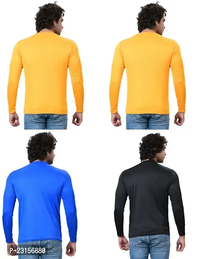 Stylish Fancy Polycotton Solid Round Neck T-Shirts For Men Pack Of 4-thumb4