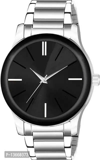 Stylish Black Metal Analog Watches For Men-thumb0