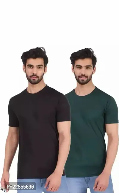 Stylish Polyester Tees For Men, Pack Of 2