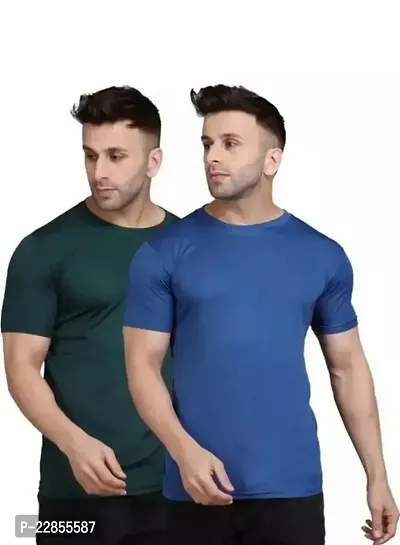 Stylish Polyester Tees For Men, Pack Of 2