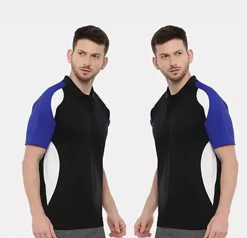 Stylish Polycotton Polos For Men, Pack Of 2