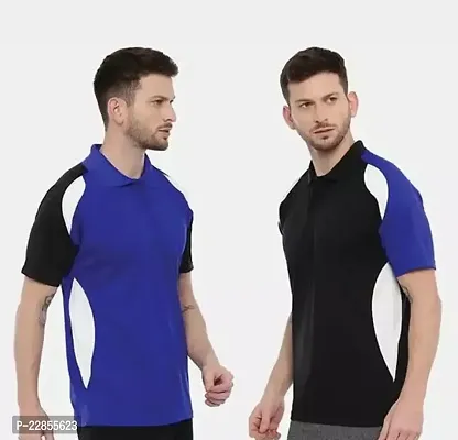 Stylish Polycotton Polos For Men, Pack Of 2