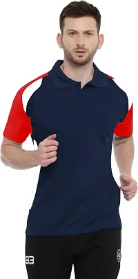 Classic Collared Poly Cotton T-shirt For Men-thumb3