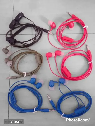 EARPHONE 6 PICS COMBO Red Blue mehedi black