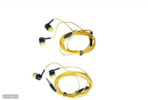 Earphone 2 pics yellow