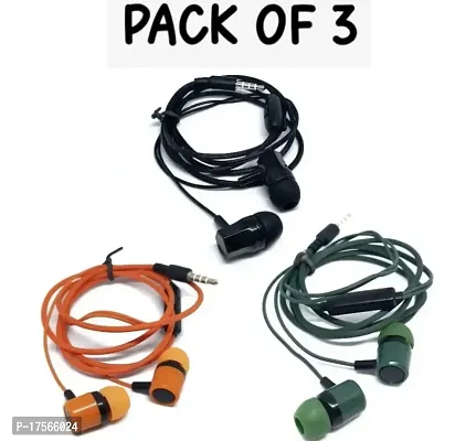 Earphone Pack of 3pcB 1 G 1 O 1