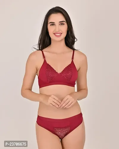 Buy Stylish Maroon Bra Panty Set For Women Online In India At Discounted  Prices