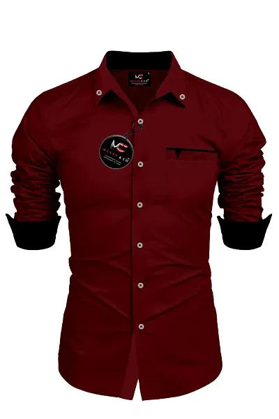 Comfortable Cotton Blend Long Sleeves Casual Shirt 