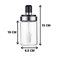 Modern Glass Storage Jars - 250 ml Glass Pickle Jar  (Pack Of 1 , Clear)-thumb1