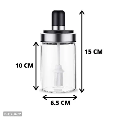 Modern Glass Storage Jars - 250 ml Glass Pickle Jar  (Pack Of 1 , Clear)-thumb2