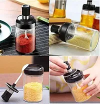 Borosilicate Glass 2 Jars with Basting Brush Spice Spoon 500ml 2 Piece Spice Set  (Glass)-thumb4