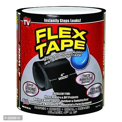 Flex Tape for Seal Leakage, Instantly Stop Leakage and Repair, Seal Tape for Repairing Holes Cracks Pipes Gaps Roof Boat Leaks Kitchen Sink Toilet Tub-thumb0