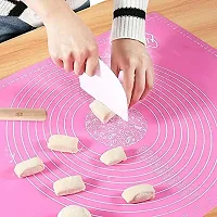 Silicone Baking Mat Silicone Non-Stick Fondant Rolling Mat Stretchable ndash; Multicolor (Baking Mat 50 * 40 cm)-thumb3