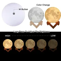 3D 7 Color Changing Moon Night Rechargeable Lamp with Stand Night lamp for Bedroom Lights for Adults and Kids Home Room Beautiful Indoor Lighting - 15CM-thumb4